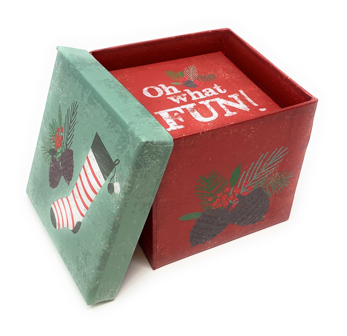 6 Small Deluxe Heavyweight Nested Christmas Gift Boxes (Holly)