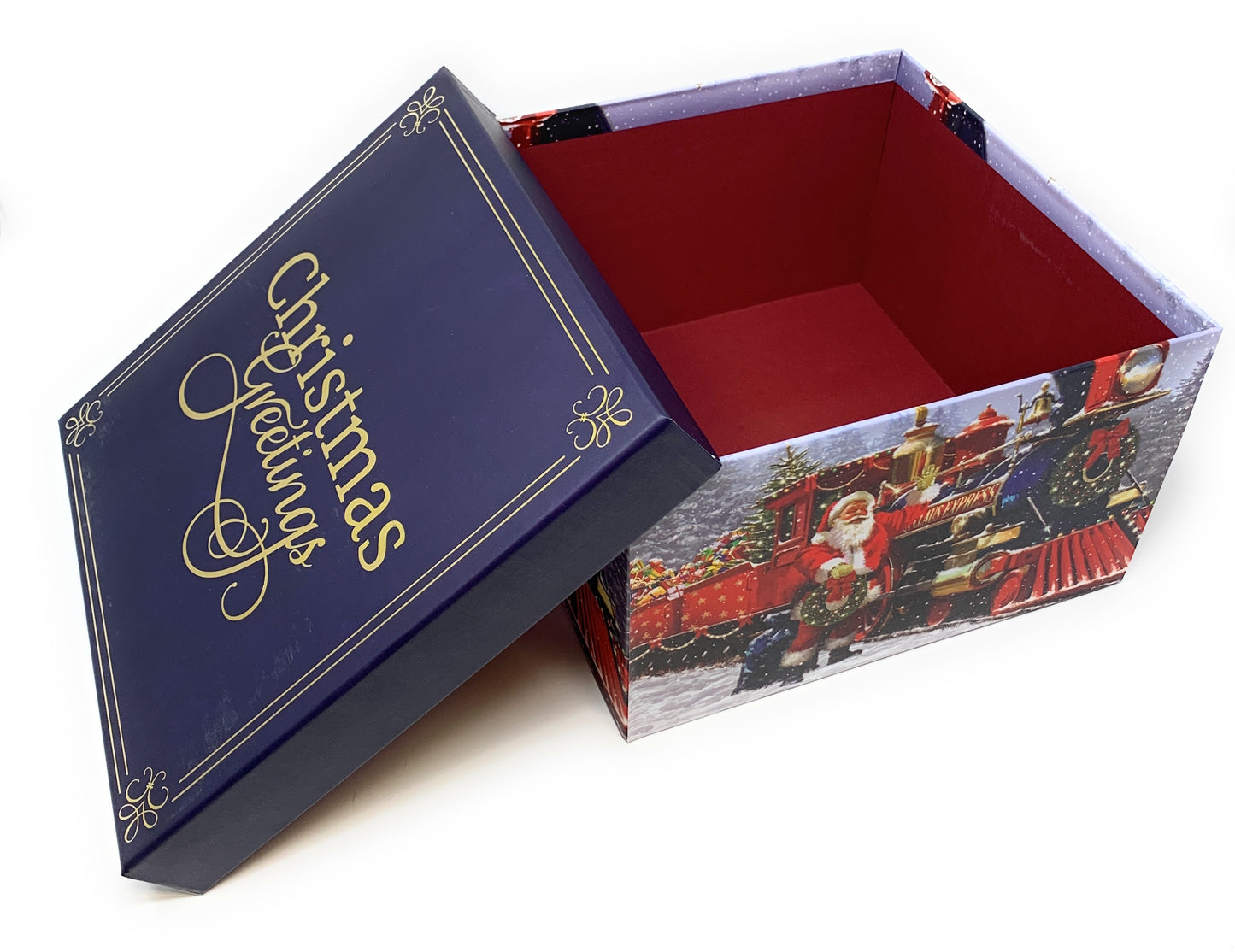 3 Luxury Square Nested Christmas Gift Boxes (Christmas Greetings)