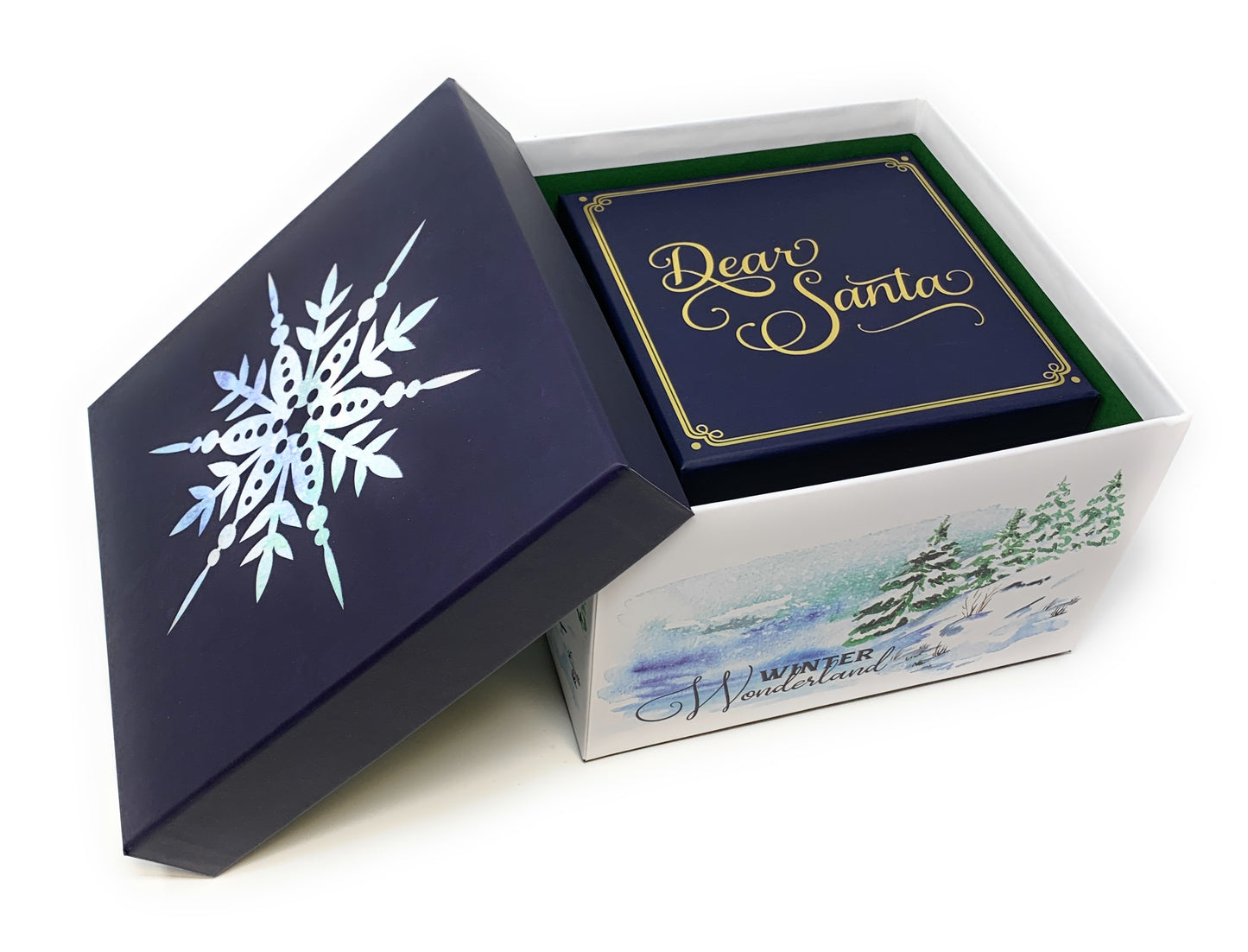 3 Luxury Square Nested Christmas Gift Boxes (Christmas Greetings)