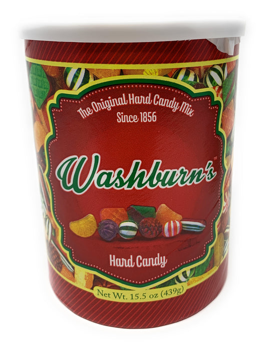 Washburn's Old Fashioned Original Hard Candy 15.5 Ounce Canister