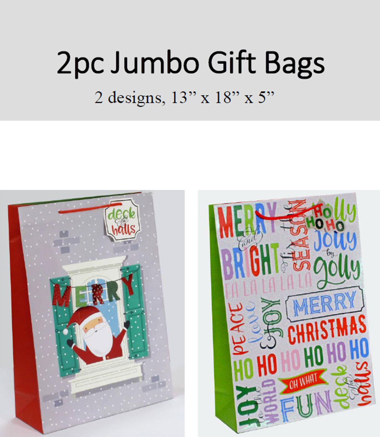 Premium 20 Count Christmas Multi Pack Gift Bag Assortment