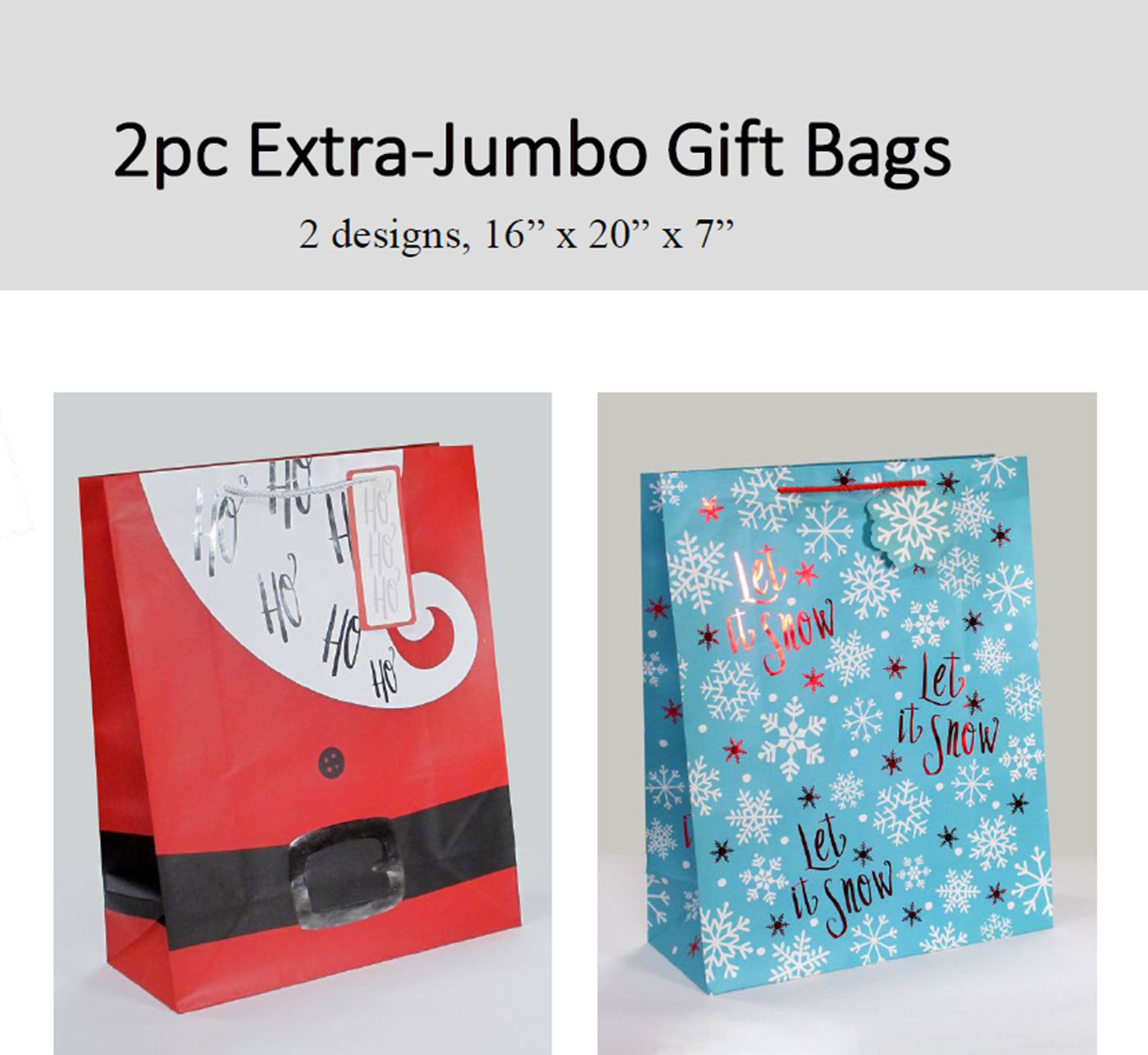 Premium 20 Count Christmas Multi Pack Gift Bag Assortment