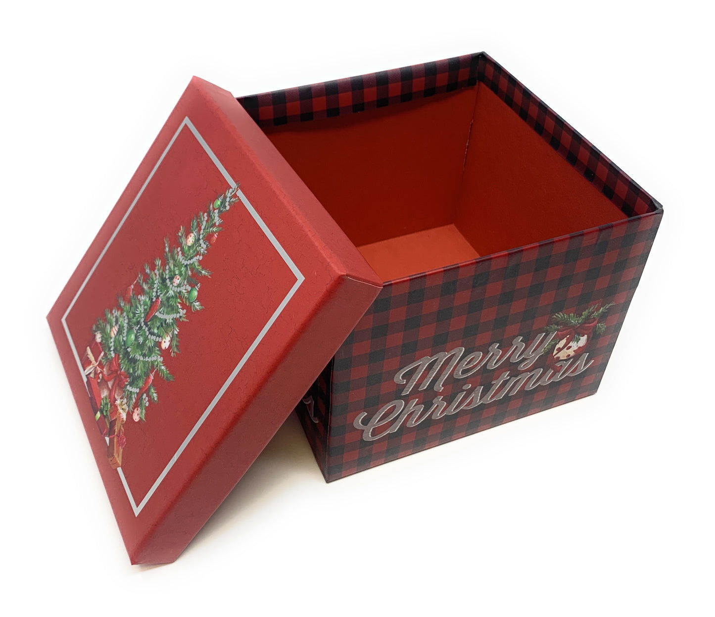 6 Small Deluxe Heavyweight Nested Christmas Gift Boxes (Wreath)